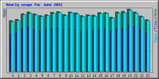 Hourly usage for June 2021